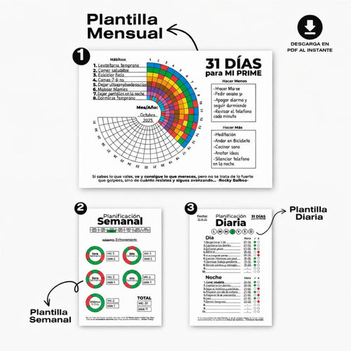 Plantilla de 31 días para TU PRIME